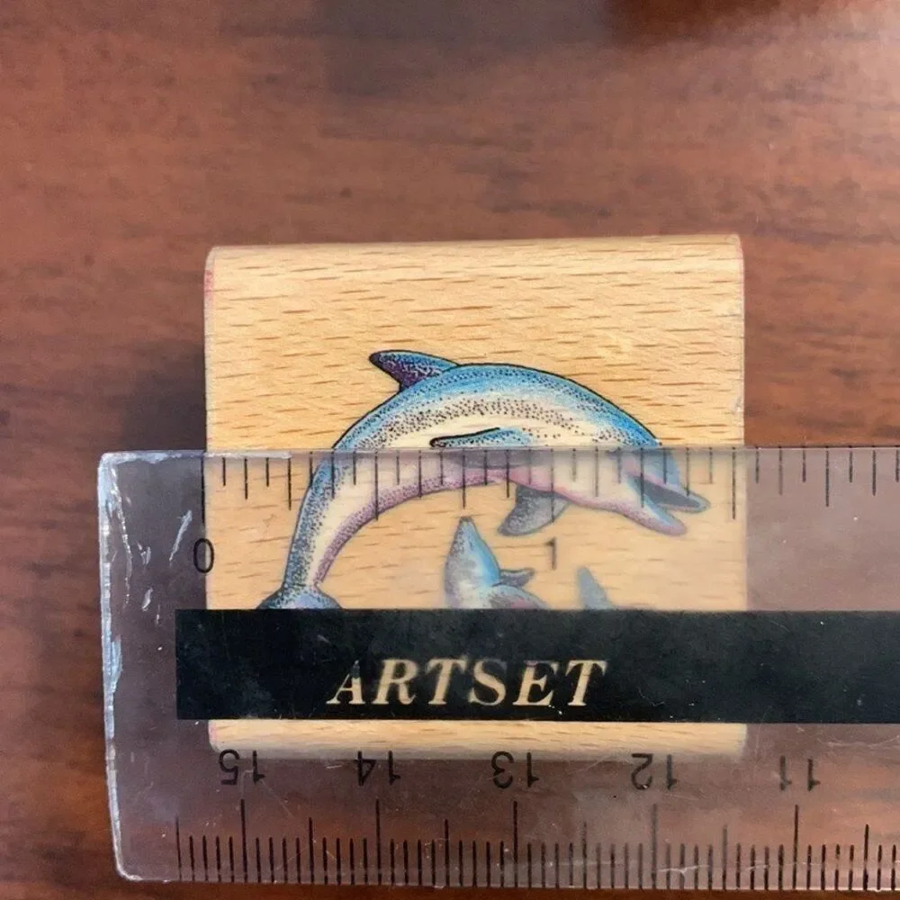 Lot of Rubber Stamp Wooden Mount Animal Collection